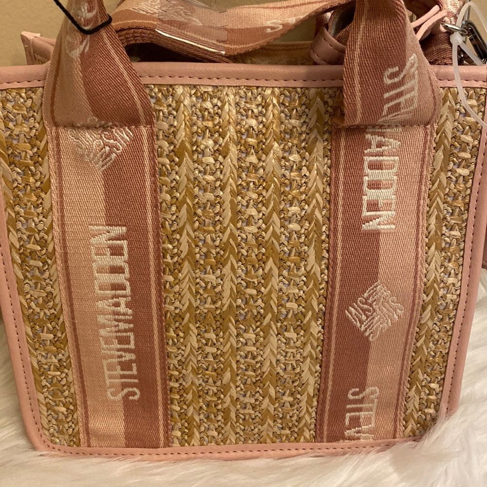 NWT Steve Madden (Bwebber)Satchel/Crossbody/Canvas Viral TikTok Bag - Tweed - Picture 9 of 12